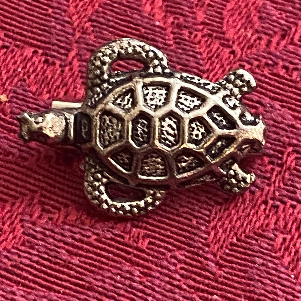 5/$10❤️❤️❤️UpCycled Silver Toned Mini Turtle Broach